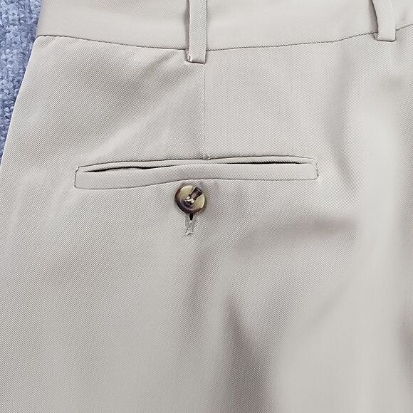 VTG Brooks Brothers Pants Mens 36x28.5 Beige Wool Pleated Cuffed USA Made Casual - Picture 13 of 16